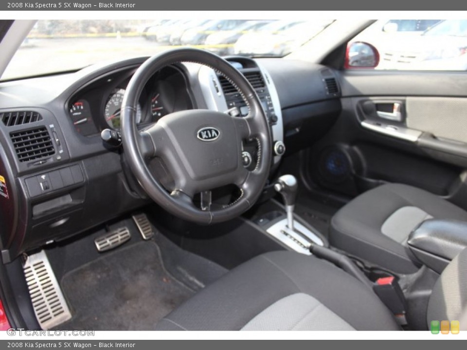Black Interior Prime Interior for the 2008 Kia Spectra 5 SX Wagon #74289792