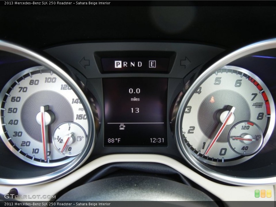 Sahara Beige Interior Gauges for the 2013 Mercedes-Benz SLK 250 Roadster #74289836
