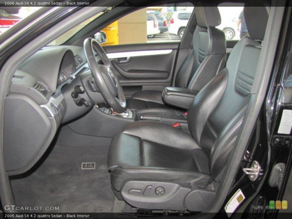 Black Interior Front Seat for the 2006 Audi S4 4.2 quattro Sedan #74291224