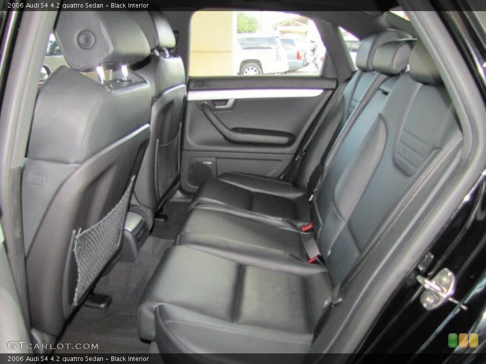 Black Interior Rear Seat for the 2006 Audi S4 4.2 quattro Sedan #74291248