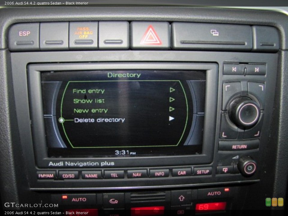 Black Interior Controls for the 2006 Audi S4 4.2 quattro Sedan #74291527
