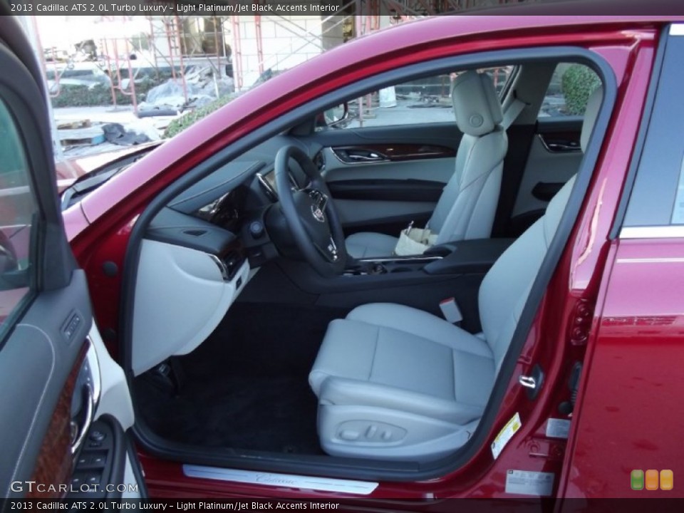 Light Platinum/Jet Black Accents Interior Front Seat for the 2013 Cadillac ATS 2.0L Turbo Luxury #74291878