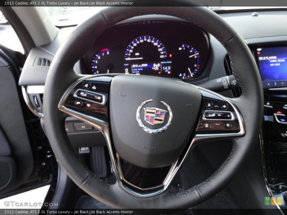 Jet Black/Jet Black Accents Interior Steering Wheel for the 2013 Cadillac ATS 2.0L Turbo Luxury #74292967