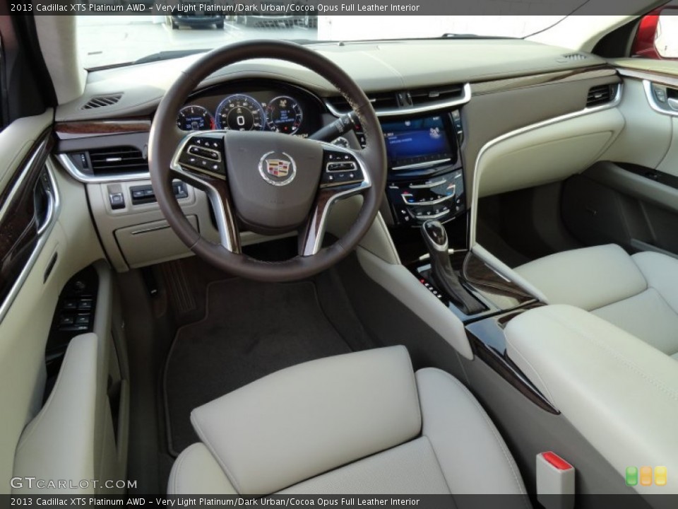 Very Light Platinum/Dark Urban/Cocoa Opus Full Leather Interior Prime Interior for the 2013 Cadillac XTS Platinum AWD #74293253