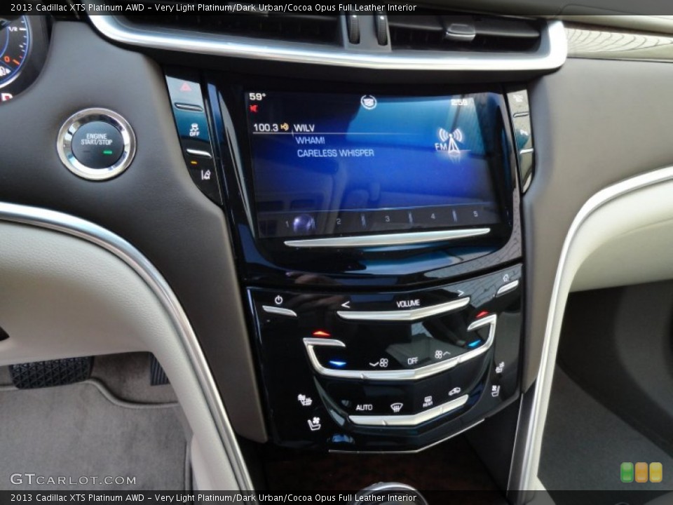 Very Light Platinum/Dark Urban/Cocoa Opus Full Leather Interior Controls for the 2013 Cadillac XTS Platinum AWD #74293415