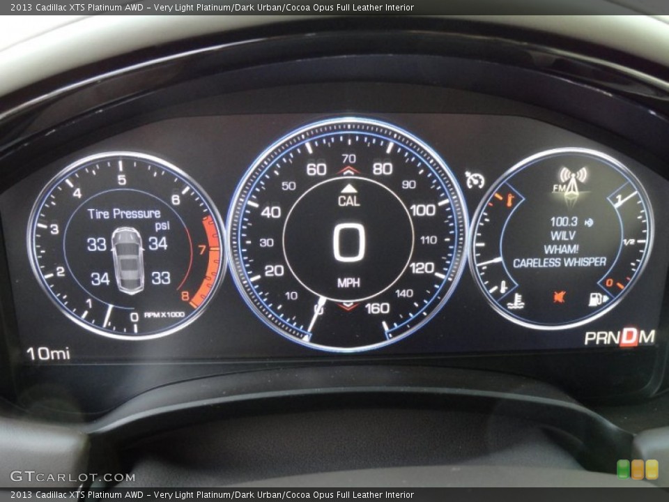 Very Light Platinum/Dark Urban/Cocoa Opus Full Leather Interior Gauges for the 2013 Cadillac XTS Platinum AWD #74293477