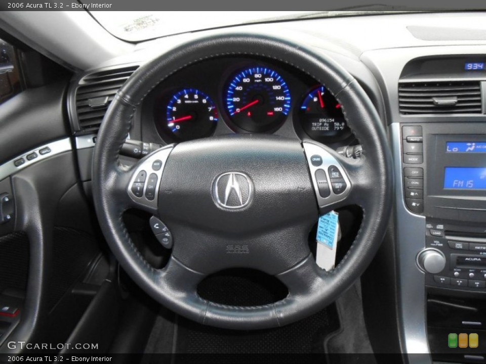 Ebony Interior Steering Wheel for the 2006 Acura TL 3.2 #74293519