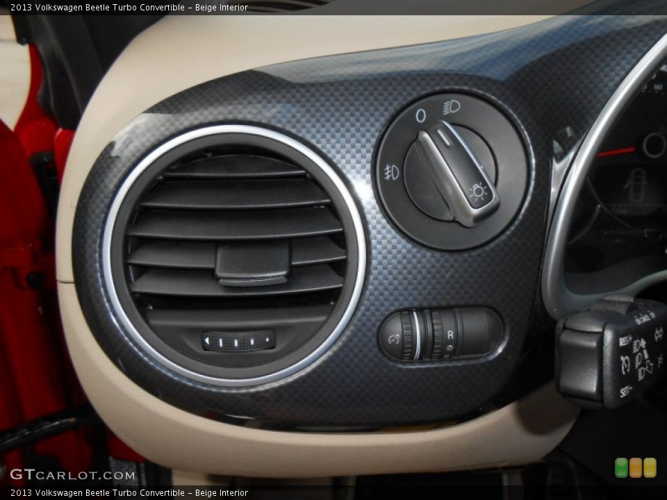 Beige Interior Controls for the 2013 Volkswagen Beetle Turbo Convertible #74298421