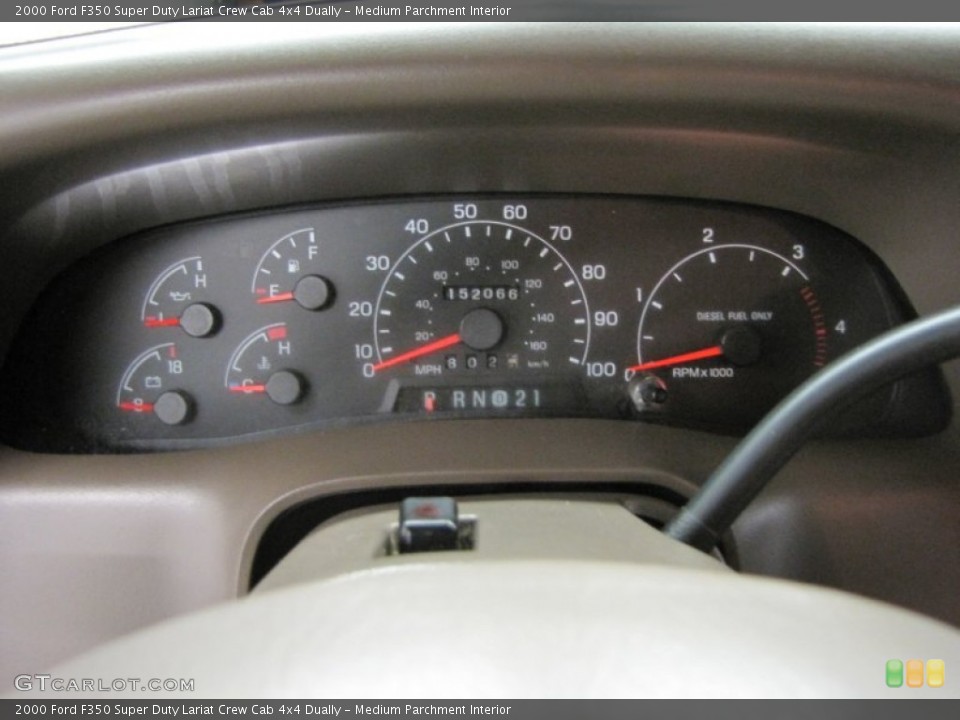 Medium Parchment Interior Gauges for the 2000 Ford F350 Super Duty Lariat Crew Cab 4x4 Dually #74301303