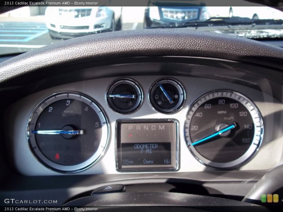 Ebony Interior Gauges for the 2013 Cadillac Escalade Premium AWD #74301589