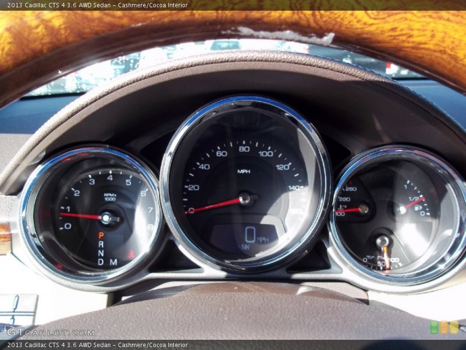 Cashmere/Cocoa Interior Gauges for the 2013 Cadillac CTS 4 3.6 AWD Sedan #74302366