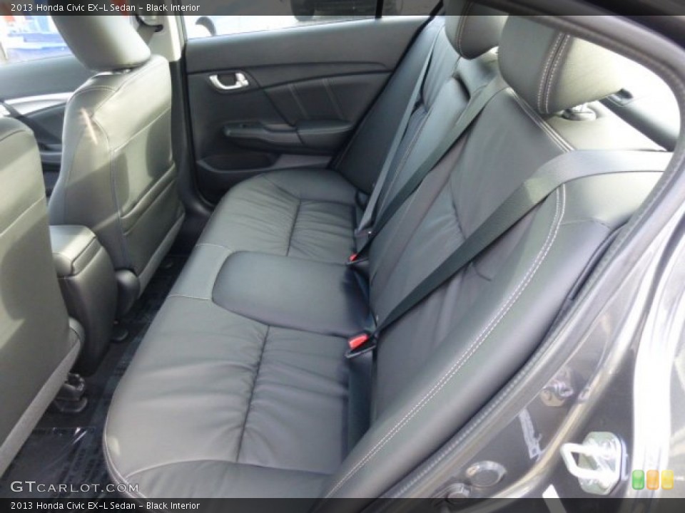 Black Interior Rear Seat for the 2013 Honda Civic EX-L Sedan #74310283