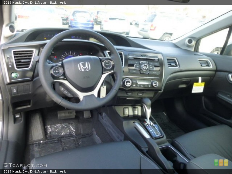 Black Interior Prime Interior for the 2013 Honda Civic EX-L Sedan #74310308