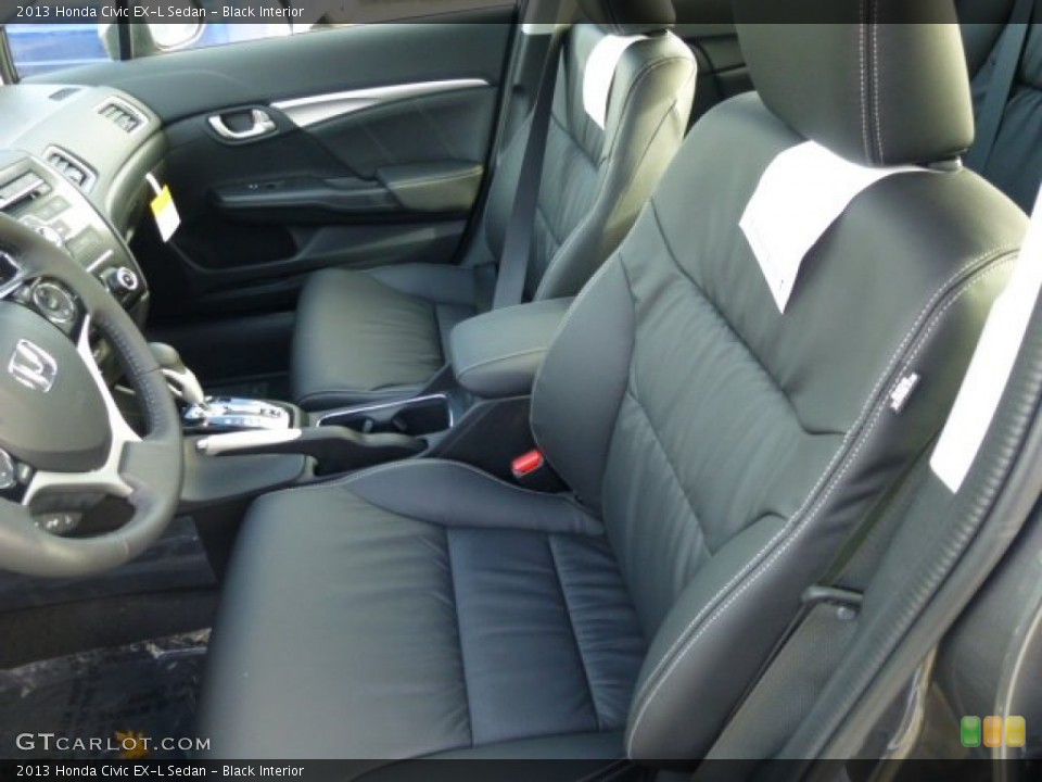 Black Interior Front Seat for the 2013 Honda Civic EX-L Sedan #74310375