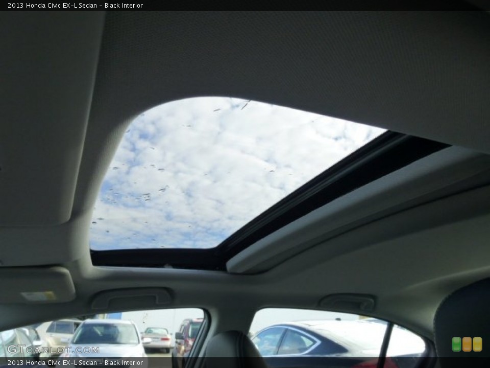 Black Interior Sunroof for the 2013 Honda Civic EX-L Sedan #74310394