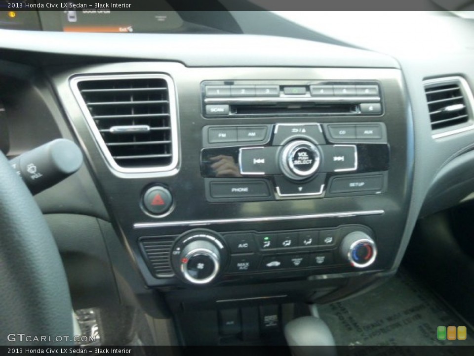 Black Interior Controls for the 2013 Honda Civic LX Sedan #74311322
