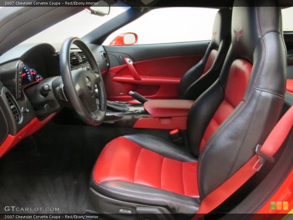 Red/Ebony 2007 Chevrolet Corvette Interiors