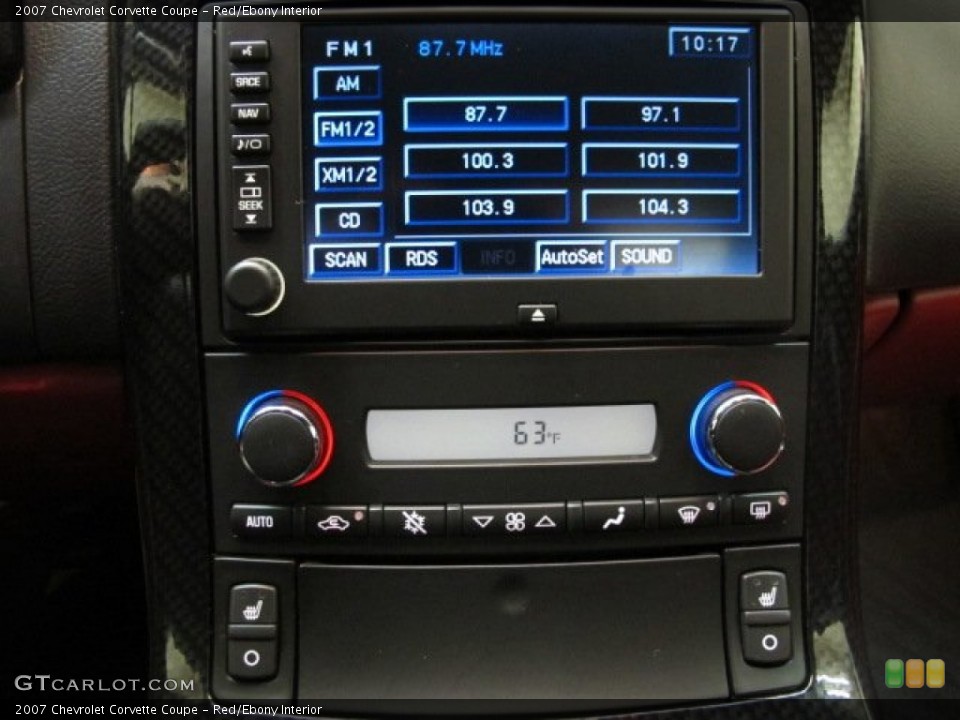 Red/Ebony Interior Controls for the 2007 Chevrolet Corvette Coupe #74312000
