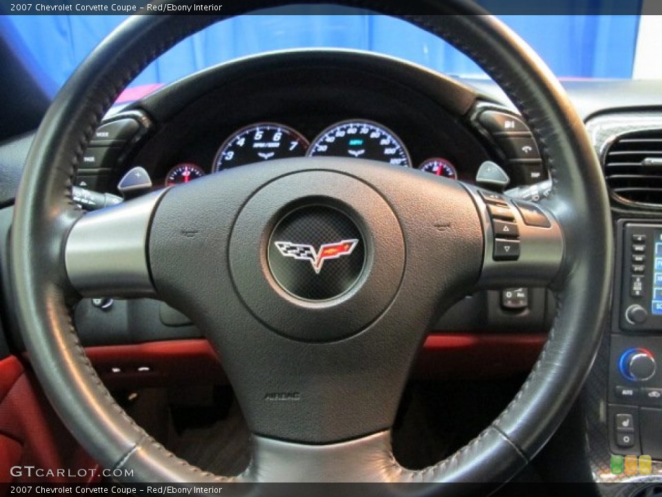 Red/Ebony Interior Steering Wheel for the 2007 Chevrolet Corvette Coupe #74312021