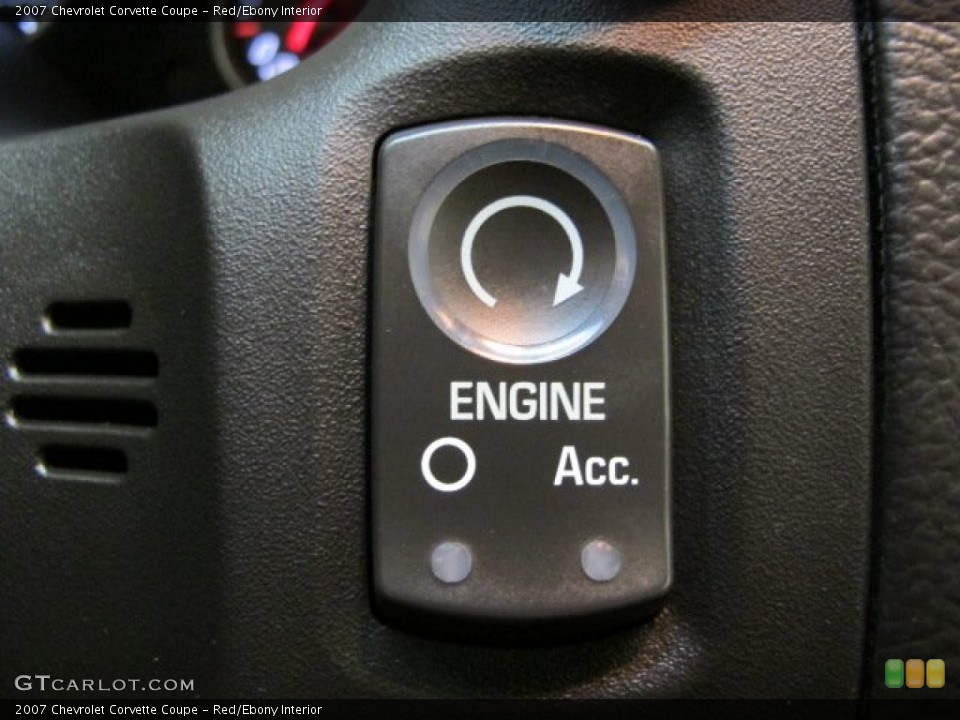 Red/Ebony Interior Controls for the 2007 Chevrolet Corvette Coupe #74312066