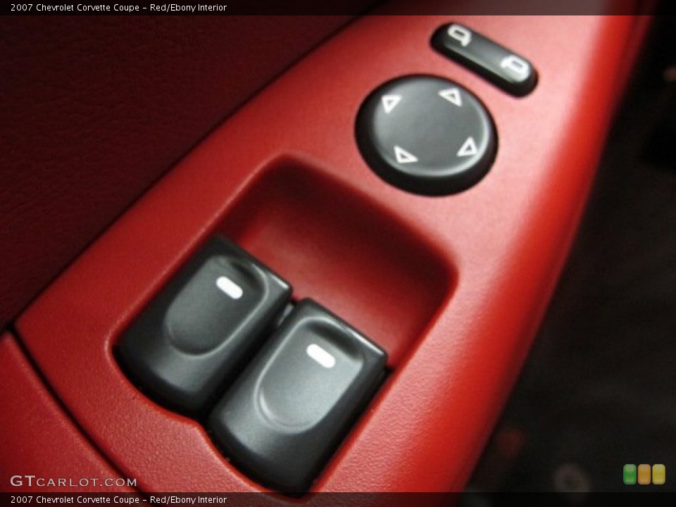 Red/Ebony Interior Controls for the 2007 Chevrolet Corvette Coupe #74312090