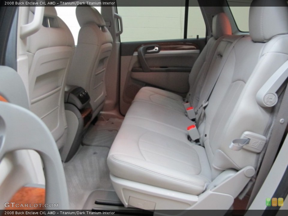 Titanium/Dark Titanium Interior Rear Seat for the 2008 Buick Enclave CXL AWD #74312583