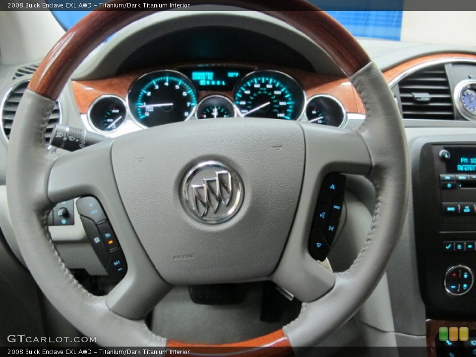 Titanium/Dark Titanium Interior Steering Wheel for the 2008 Buick Enclave CXL AWD #74313014