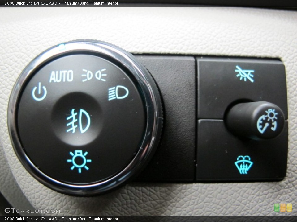 Titanium/Dark Titanium Interior Controls for the 2008 Buick Enclave CXL AWD #74313122