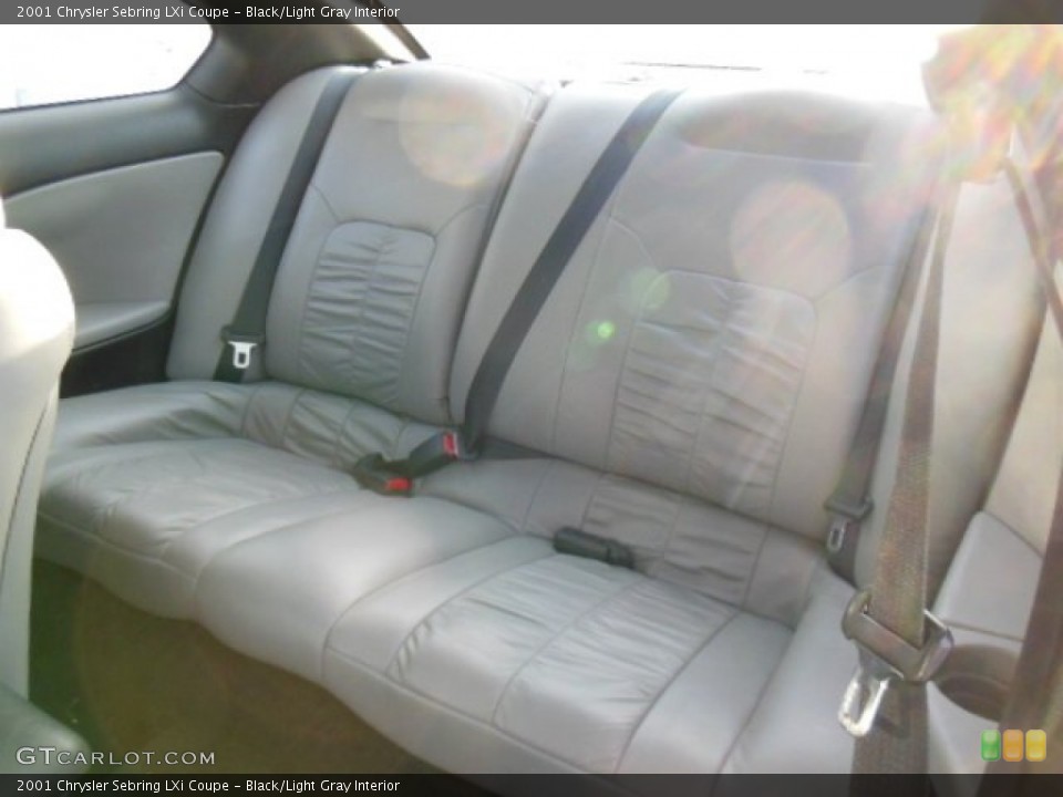 Black/Light Gray Interior Rear Seat for the 2001 Chrysler Sebring LXi Coupe #74314267