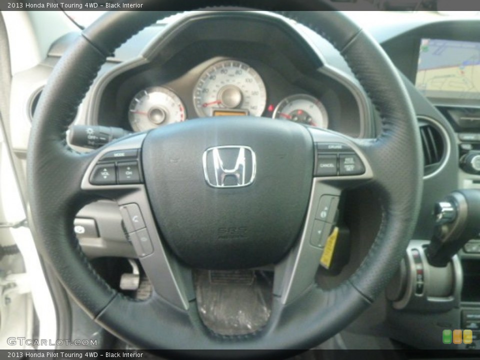Black Interior Steering Wheel for the 2013 Honda Pilot Touring 4WD #74314411