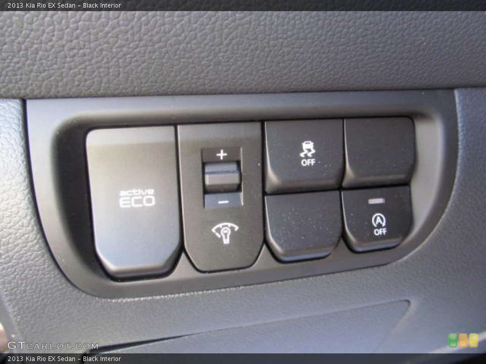 Black Interior Controls for the 2013 Kia Rio EX Sedan #74314931