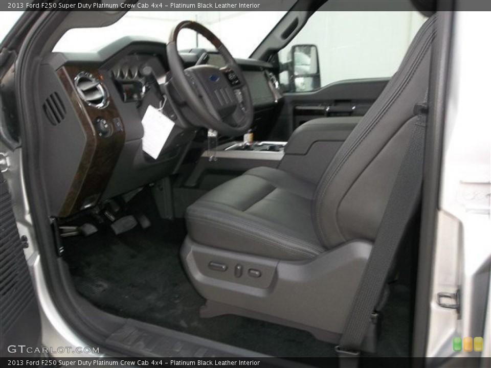 Platinum Black Leather Interior Front Seat for the 2013 Ford F250 Super Duty Platinum Crew Cab 4x4 #74315051