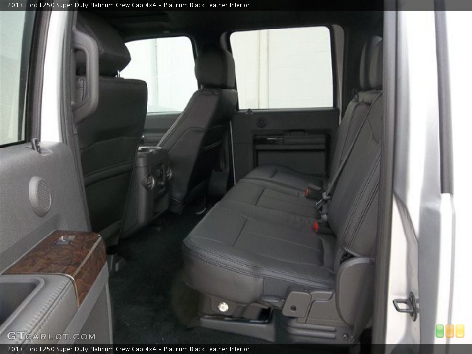 Platinum Black Leather Interior Rear Seat for the 2013 Ford F250 Super Duty Platinum Crew Cab 4x4 #74315093