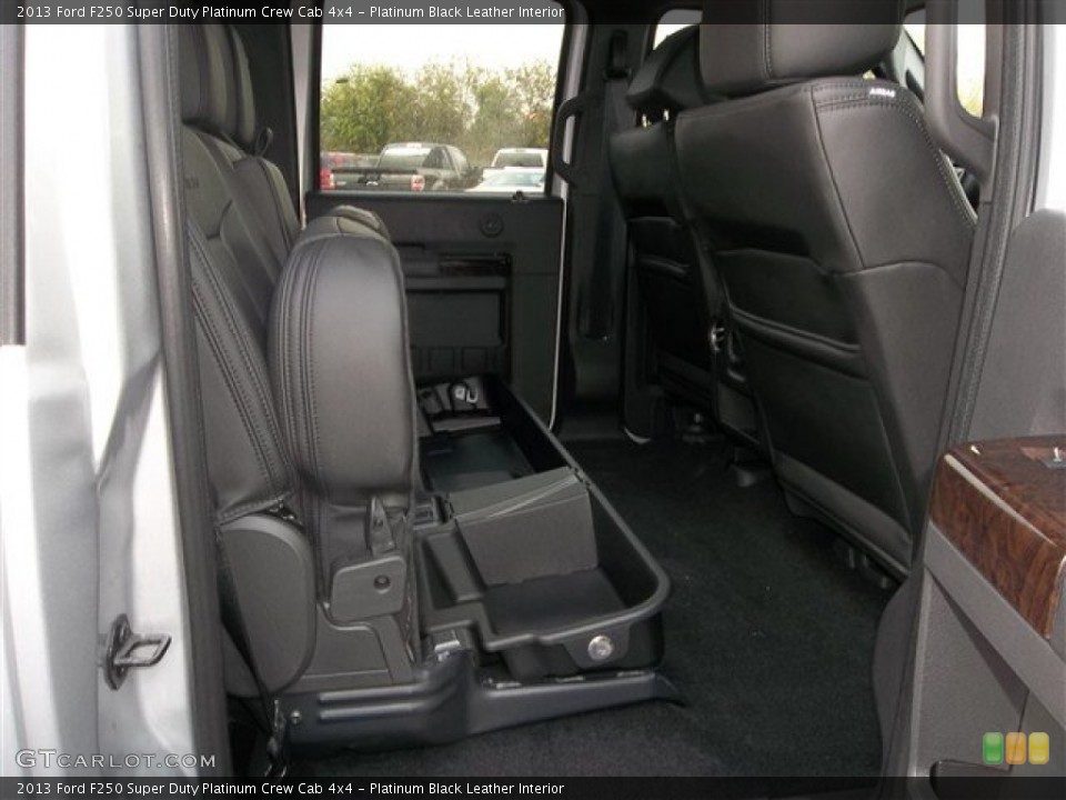 Platinum Black Leather Interior Rear Seat for the 2013 Ford F250 Super Duty Platinum Crew Cab 4x4 #74315143