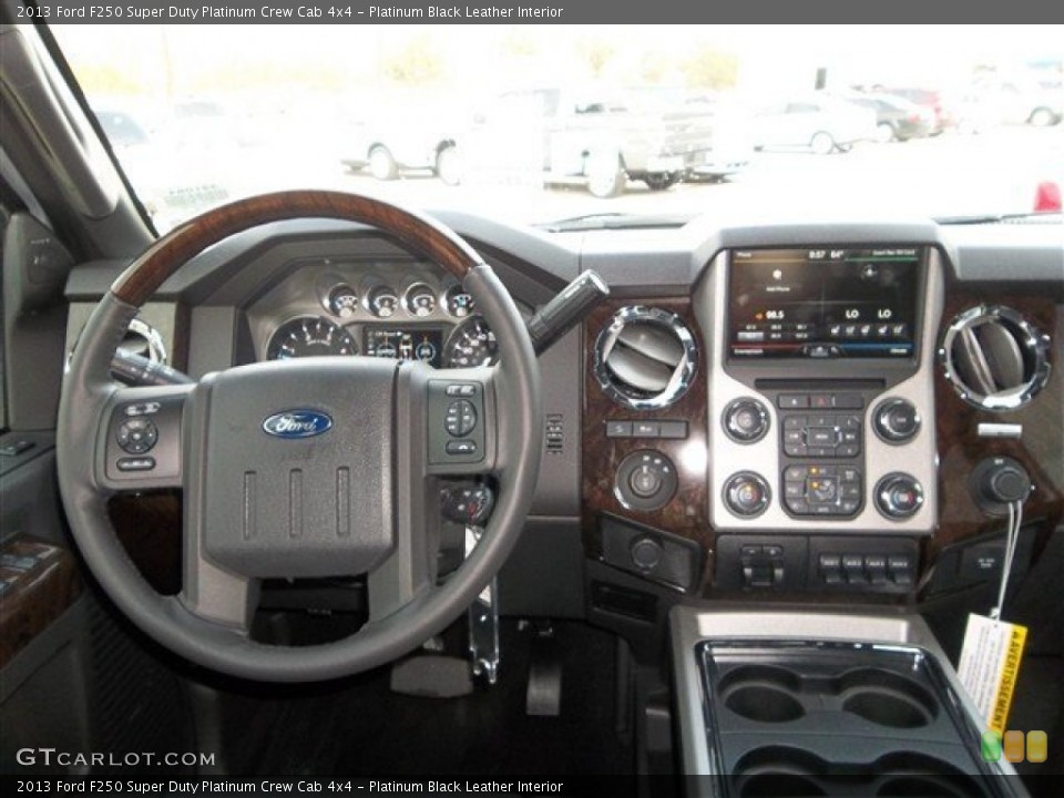 Platinum Black Leather Interior Dashboard for the 2013 Ford F250 Super Duty Platinum Crew Cab 4x4 #74315219