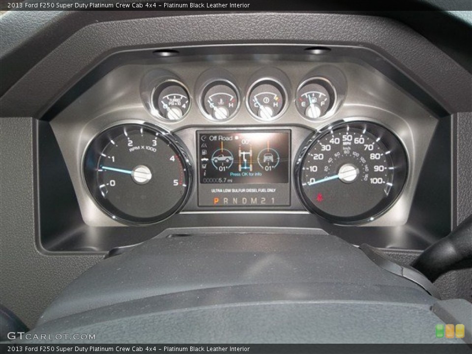 Platinum Black Leather Interior Gauges for the 2013 Ford F250 Super Duty Platinum Crew Cab 4x4 #74315263
