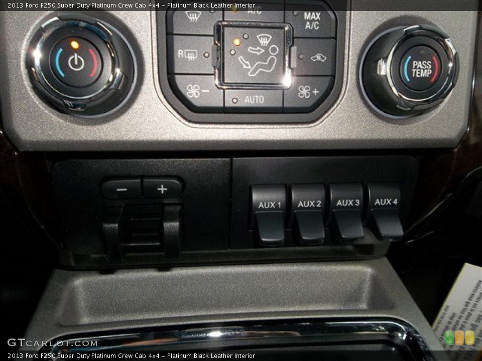 Platinum Black Leather Interior Controls for the 2013 Ford F250 Super Duty Platinum Crew Cab 4x4 #74315312