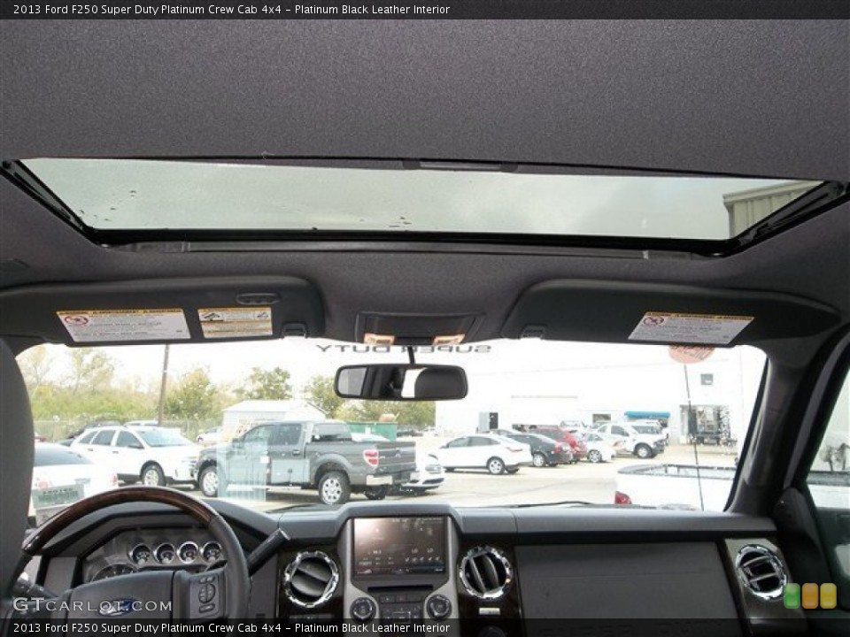 Platinum Black Leather Interior Sunroof for the 2013 Ford F250 Super Duty Platinum Crew Cab 4x4 #74315359