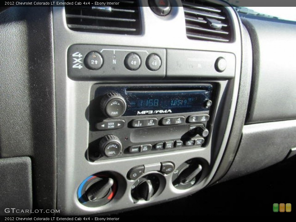 Ebony Interior Controls for the 2012 Chevrolet Colorado LT Extended Cab 4x4 #74316087