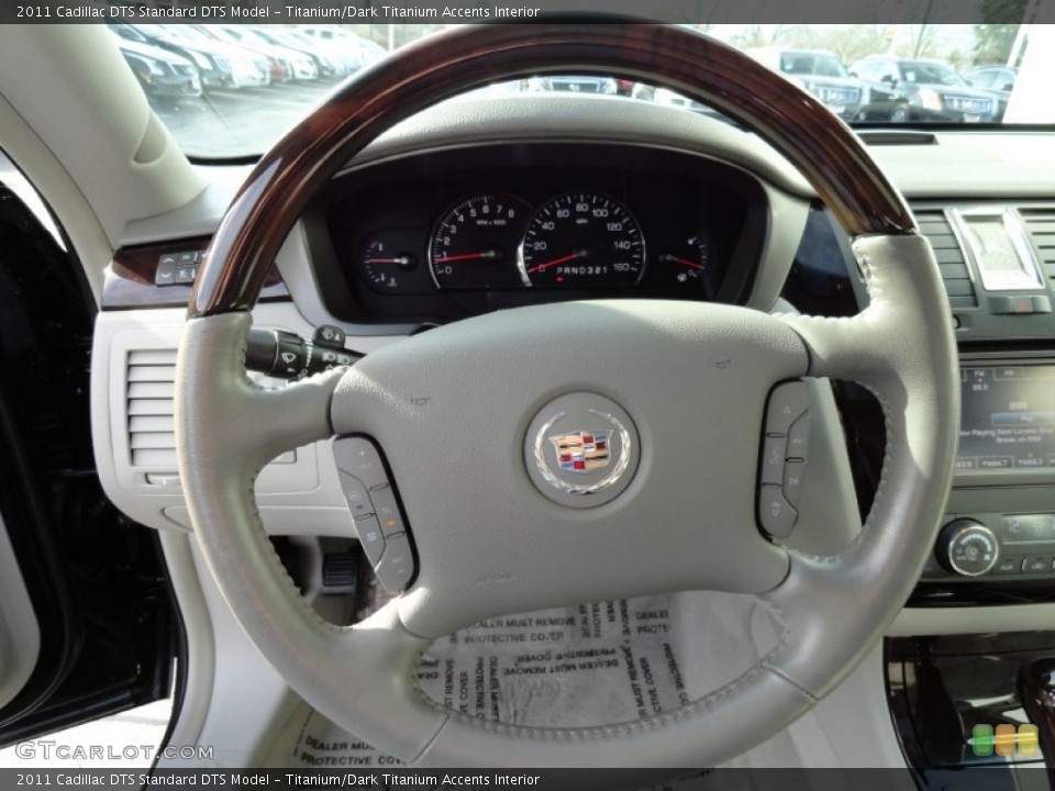 Titanium/Dark Titanium Accents Interior Steering Wheel for the 2011 Cadillac DTS  #74316513