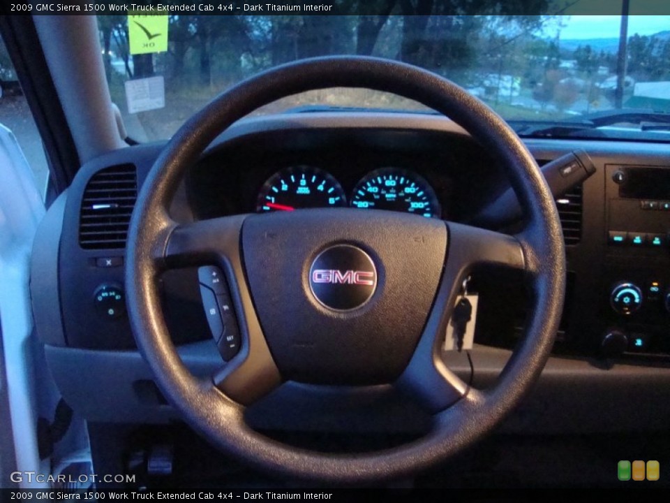 Dark Titanium Interior Steering Wheel for the 2009 GMC Sierra 1500 Work Truck Extended Cab 4x4 #74317820