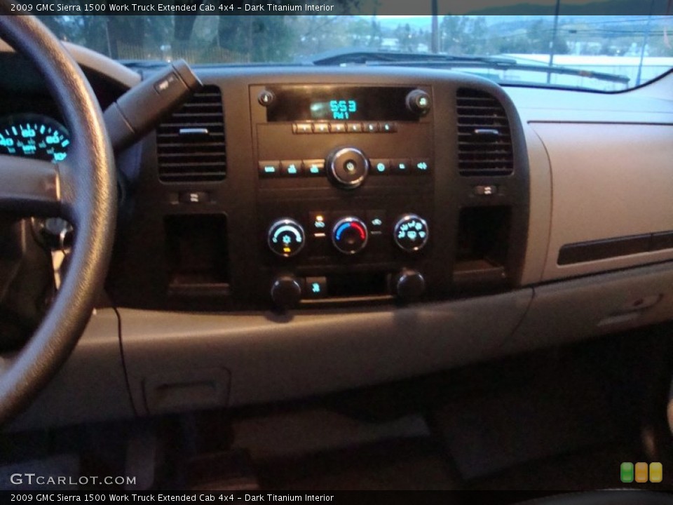 Dark Titanium Interior Controls for the 2009 GMC Sierra 1500 Work Truck Extended Cab 4x4 #74317841