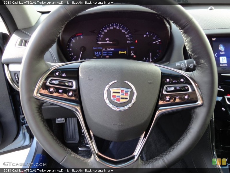 Jet Black/Jet Black Accents Interior Steering Wheel for the 2013 Cadillac ATS 2.0L Turbo Luxury AWD #74318291