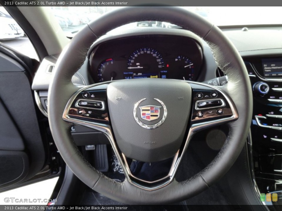 Jet Black/Jet Black Accents Interior Steering Wheel for the 2013 Cadillac ATS 2.0L Turbo AWD #74318795