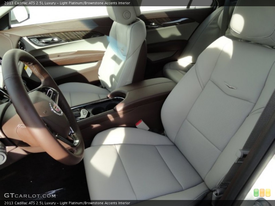 Light Platinum/Brownstone Accents Interior Front Seat for the 2013 Cadillac ATS 2.5L Luxury #74319179
