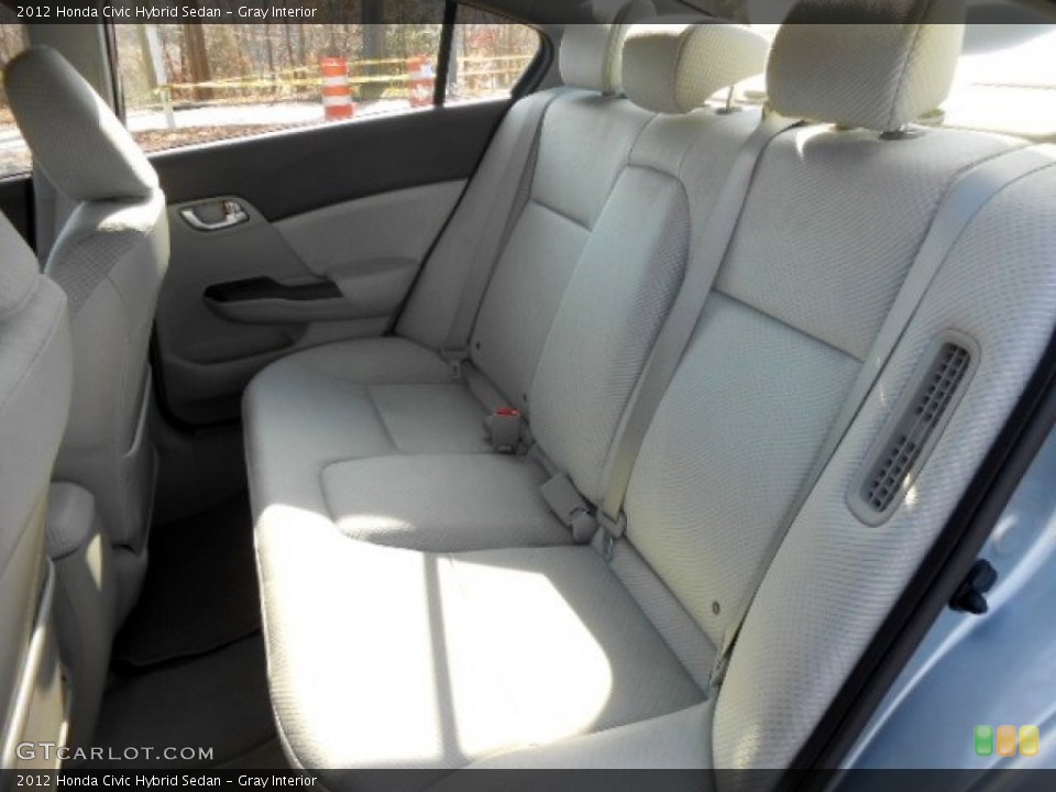 Gray Interior Rear Seat for the 2012 Honda Civic Hybrid Sedan #74320532