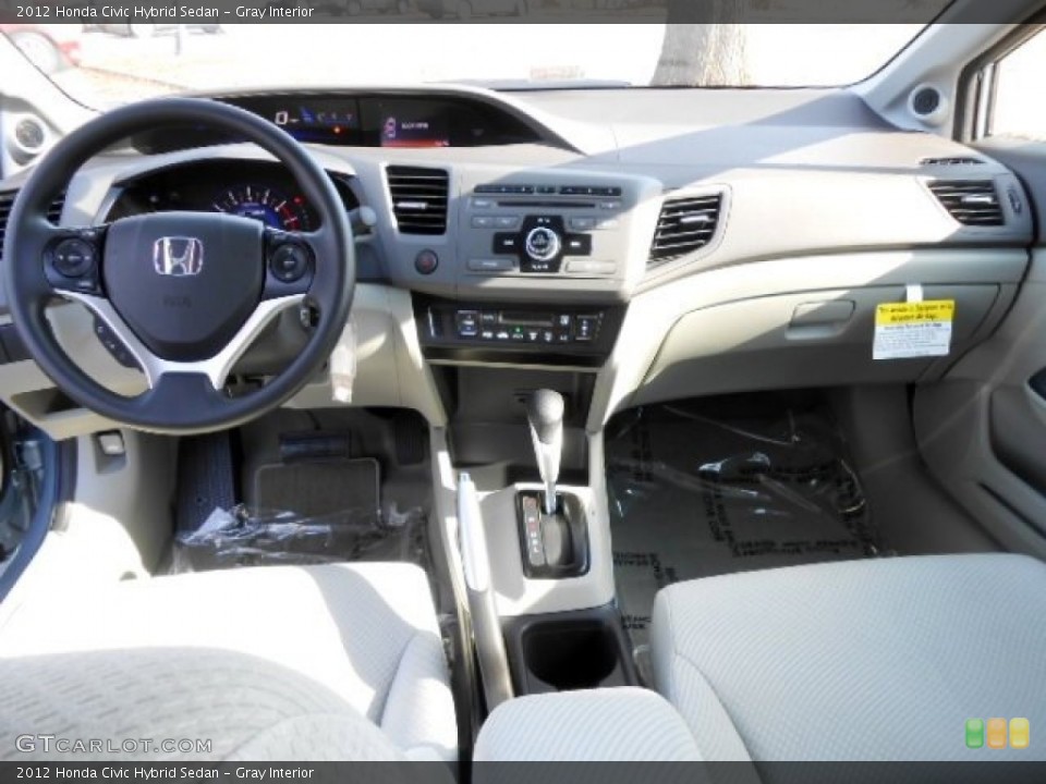 Gray Interior Dashboard for the 2012 Honda Civic Hybrid Sedan #74320550