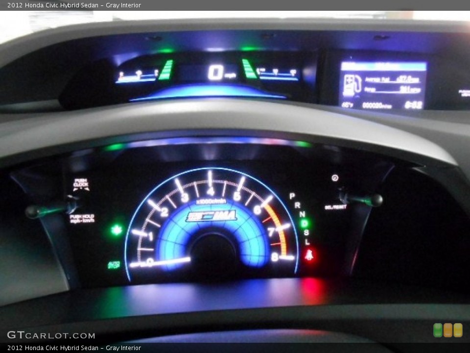 Gray Interior Gauges for the 2012 Honda Civic Hybrid Sedan #74320667