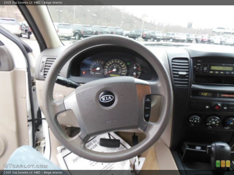 Beige Interior Steering Wheel for the 2005 Kia Sorento LX 4WD #74322763