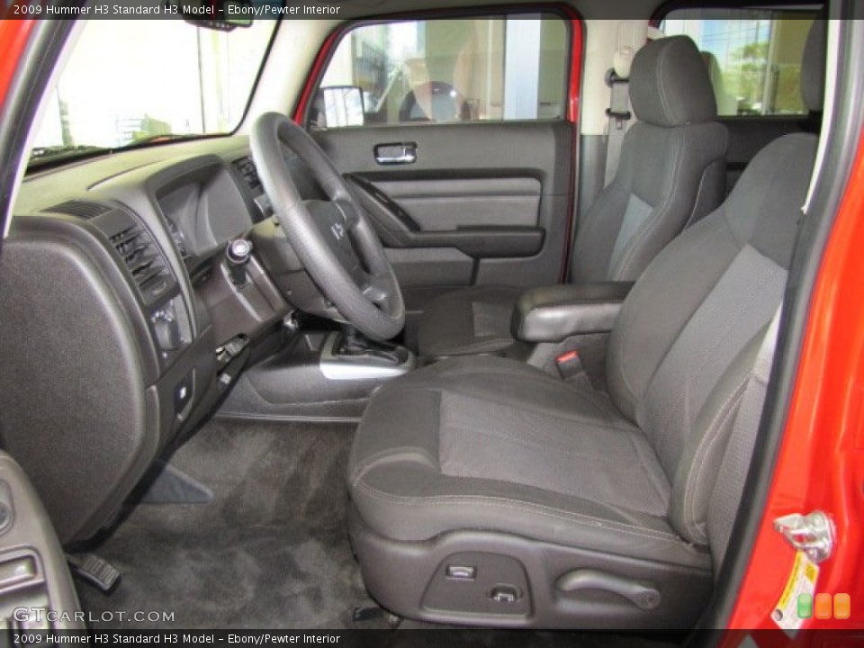 Ebony/Pewter Interior Front Seat for the 2009 Hummer H3  #74322844